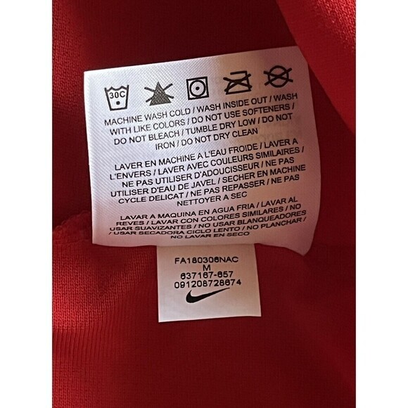 Nike Golf Nike Dri Fit Mens Red 1/4 Button Polo Athletic Shirt 637157-857 Rugby - Picture 4 of 11
